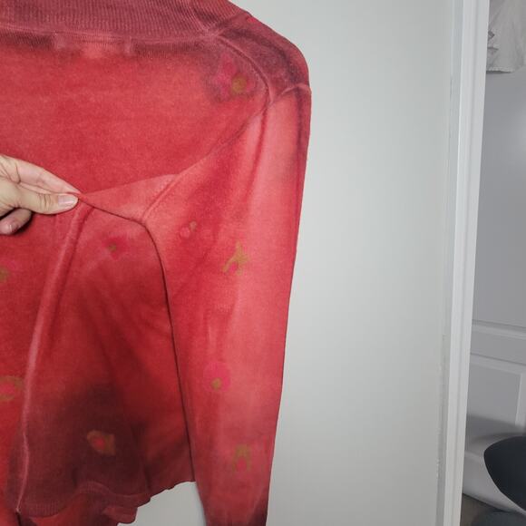 Marika Charles Women’s 4 Cashmere Blend Open Front Printed Cardigan - Picture 8 of 16